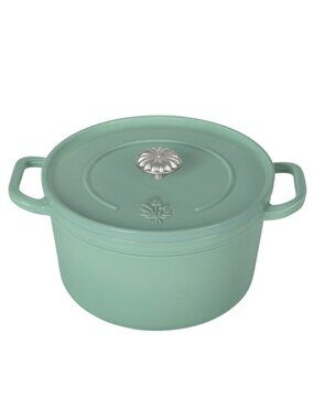 The Pioneer Woman Home Green lid Agatha Enameled Cast Iron 5-Quart Dutch Oven